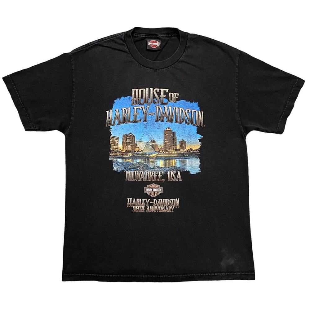 House Of Harley Davidson Milwaukee USA 110th Anniversary T-Shirt Mens Large